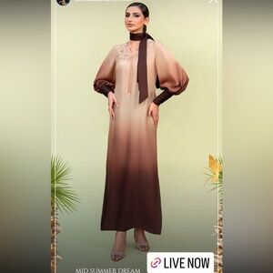 Zainab Salman Brown Ombré Pakistani Outfit